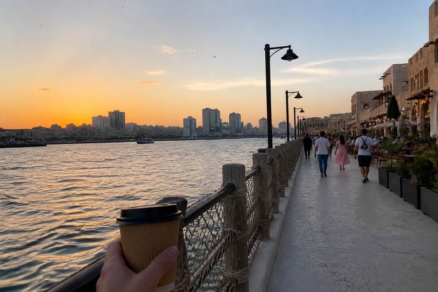 Al Seef's creekside boardwalk