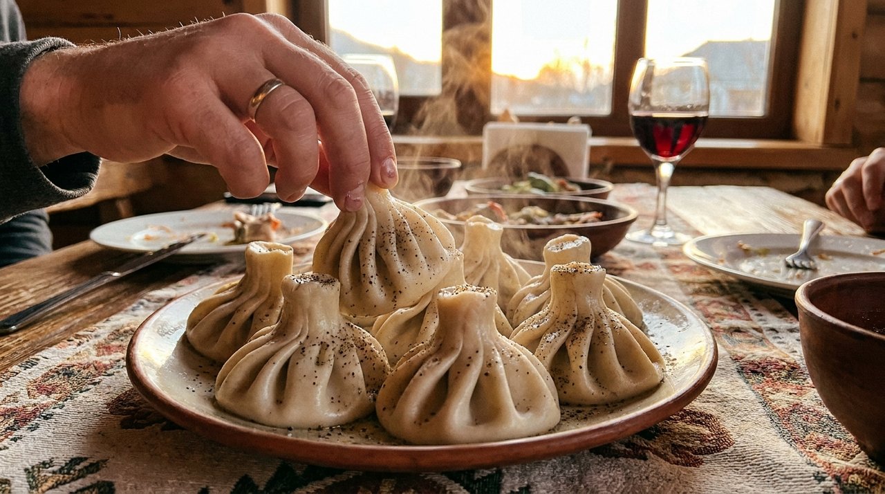 Khinkali dumplings, Georgian cuisine