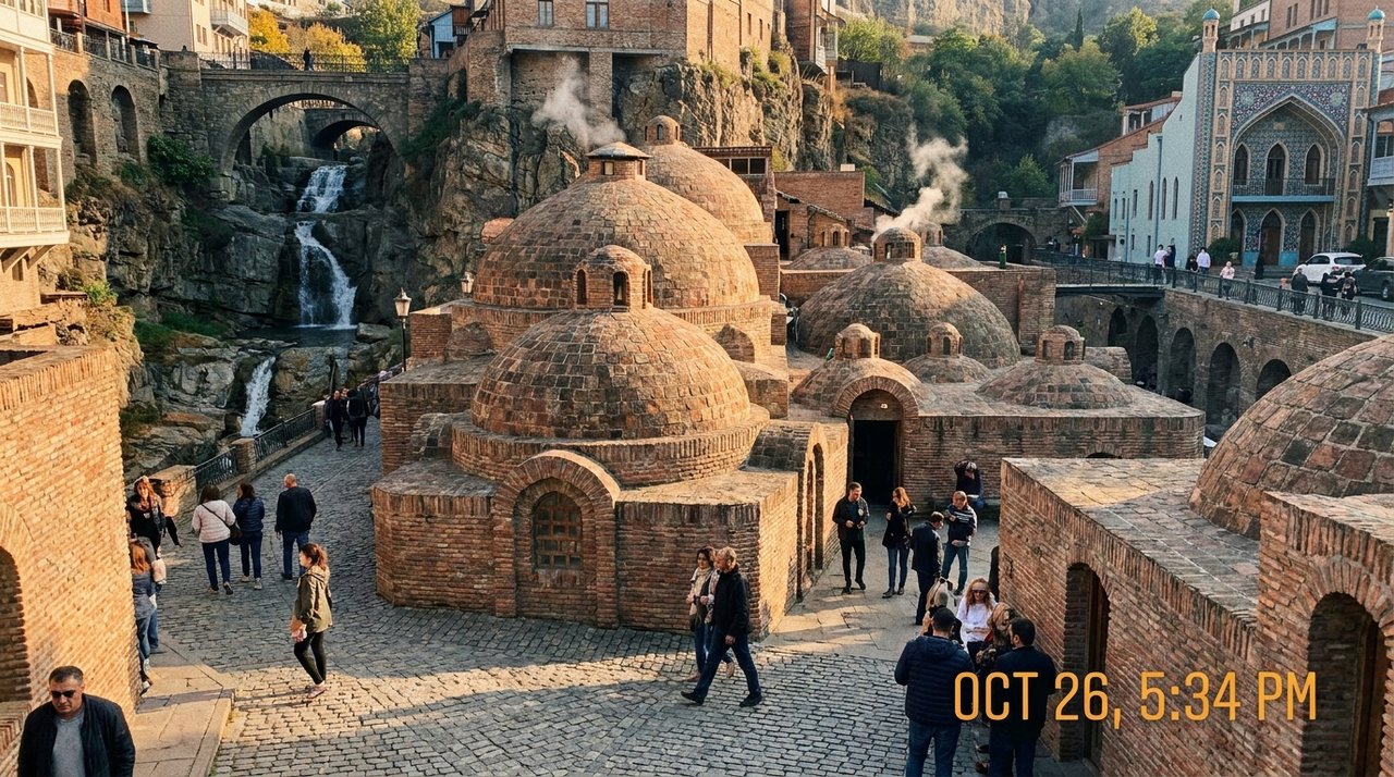 Sulfur bathhouse interior in Tbilisi