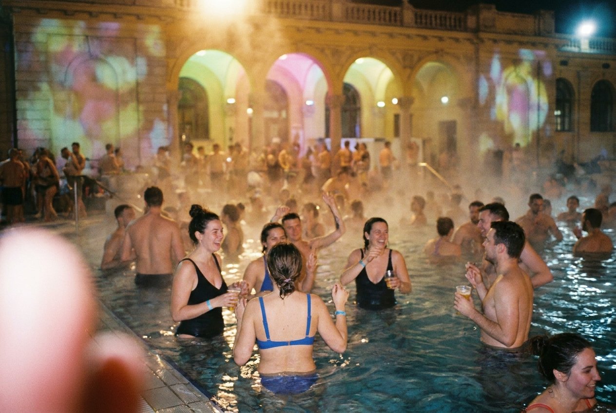 Sparty bath party, Budapest