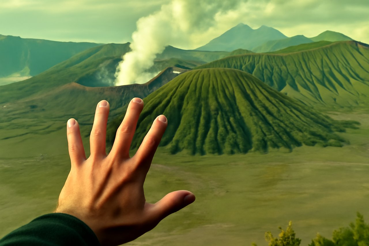 Mount Bromo volcano sunrise, Java
