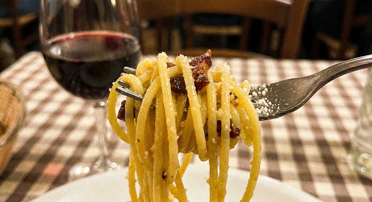 Carbonara pasta, a Roman classic