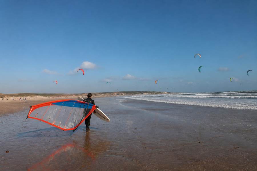 Essaouira beach and windsurfing