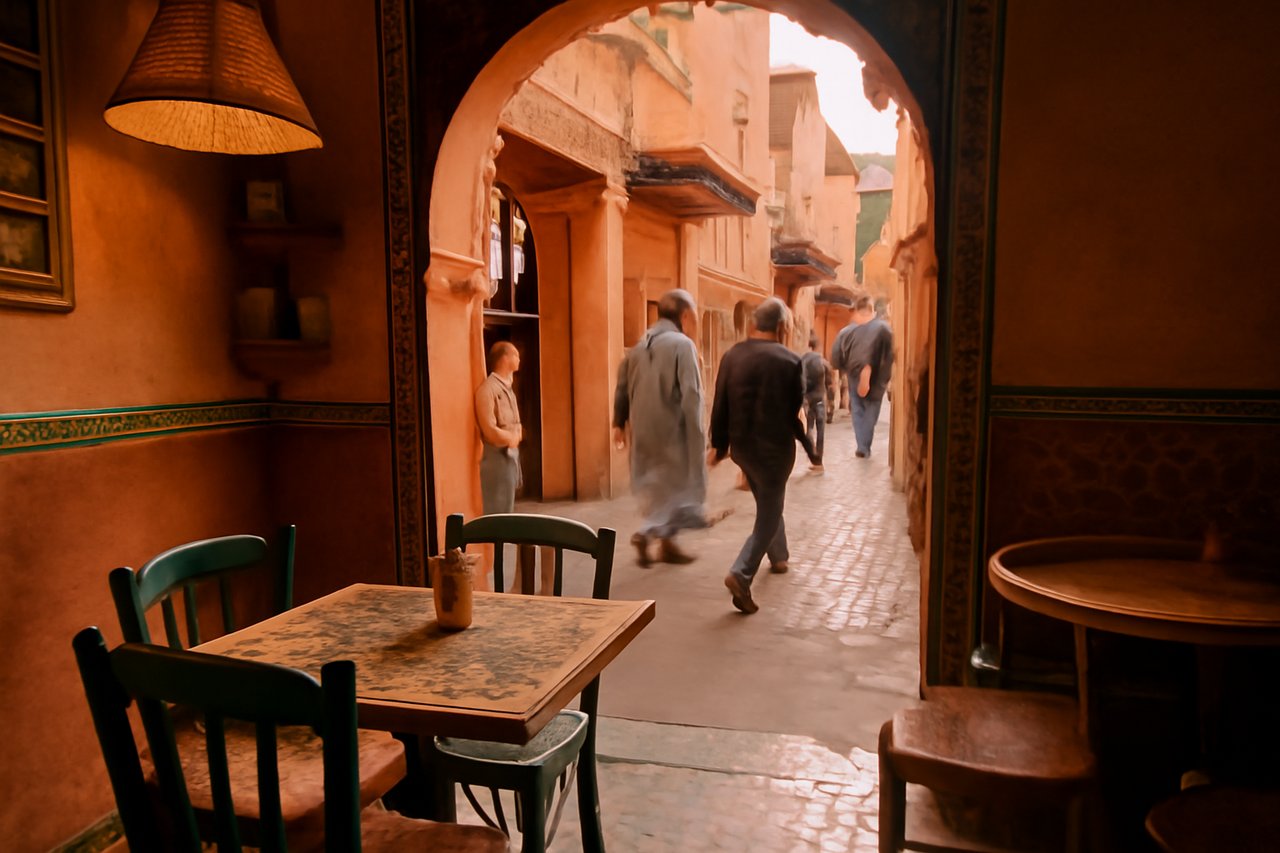 Marrakech riad courtyard