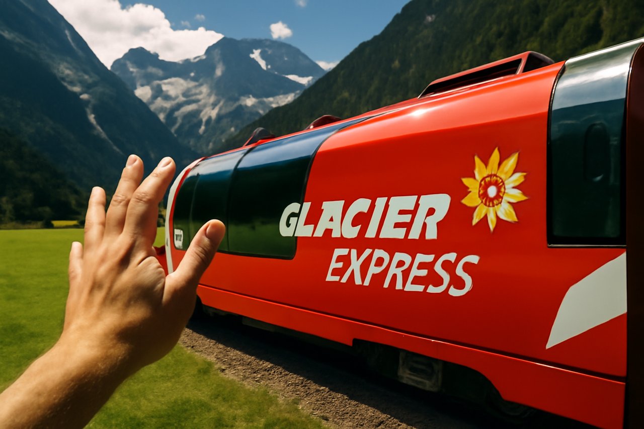 The Glacier Express train